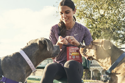 Soccer star Alex Morgan partnered with Stella & Chewy’s to share fun ways pet parents can thank their dogs for the support they’ve given us, especially over the past year and a half.