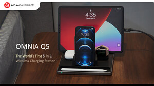 ADAM elements Launches OMNIA Q5, World's First 5-in-1 Wireless Charging Station