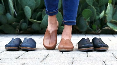 The Maria Mule is the first release in the fall lineup at Stegmann. It slips on as easily as a clog, but features a more sleek and feminine silhouette. The upper is a luxurious wool-lined vegetable-tanned leather lined in soft wool felt - the brand's specialty.