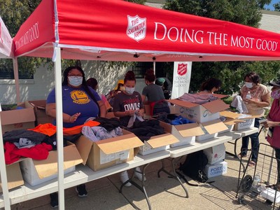 Donated Athletic Wear Being Distributed
