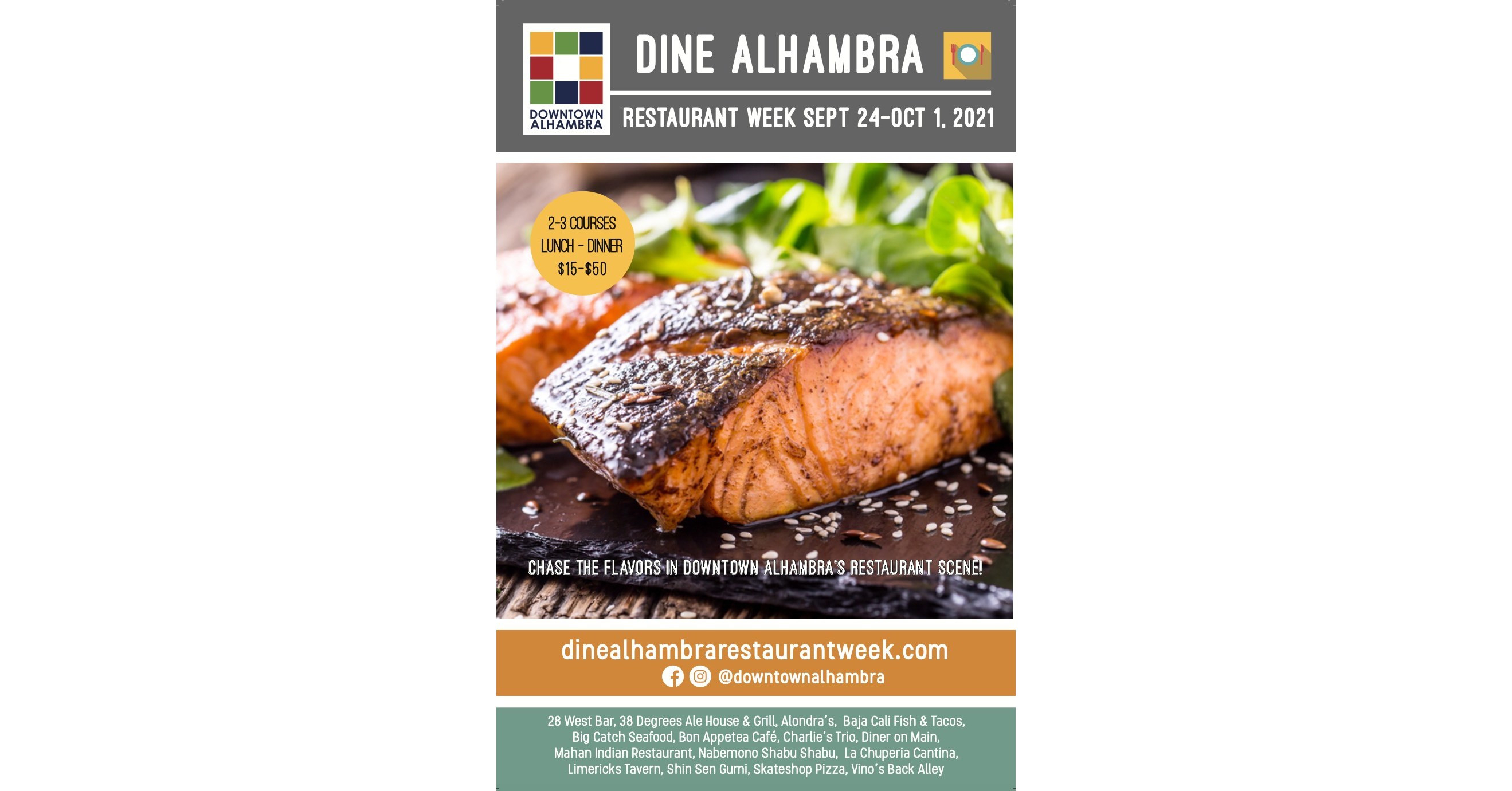 Dine Alhambra Restaurant Week Returns With Delicious Lineup (Sept. 24-Oct. 1, 2021)