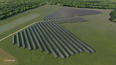 Rendering of the 6.6 Megawatts (MW) DC ground-mounted solar array under construction in Norridgewock, Maine.