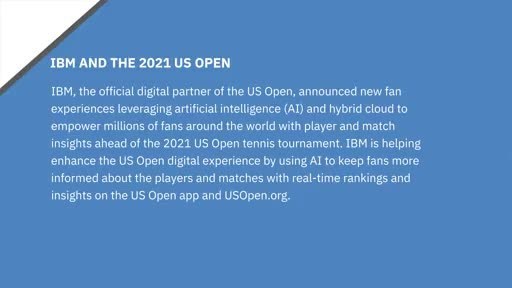 IBM US Open 2021 B-roll