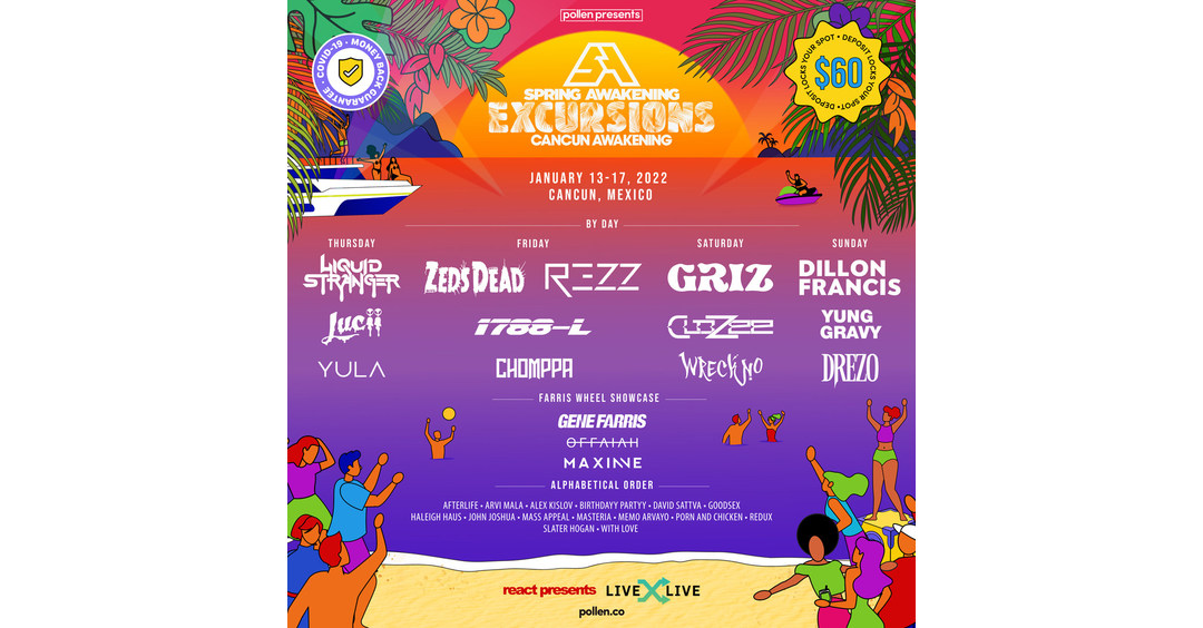 LiveXLive's React Presents Announces "Spring Awakening Excursions