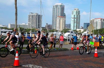 The 2021 St. Anthony’s Triathlon, known for its scenic views along St. Petersburg’s downtown waterfront, has been cancelled because of the resurgence of COVID-19 in the Tampa Bay area.