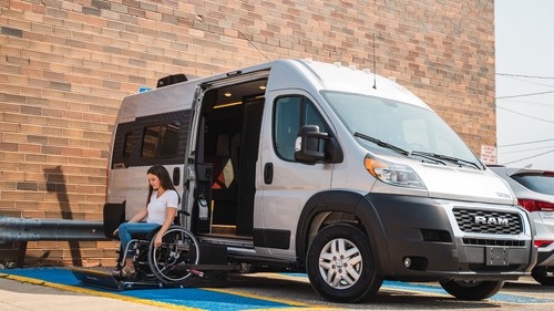Coming Fall 2021, the Winnebago Roam is a unique class-B RV designed with a wheelchair lift, standard wheelchair tie-downs, and more.