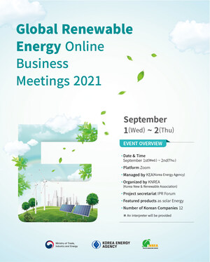 Korea Energy Agency to hold 'Global Renewable Energy Online Business Meetings 2021'