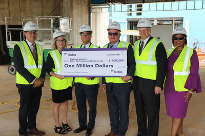 From left to right: Matt Massey, ASCTE President; Alicia Ryan, ASCTE Foundation Board of Trustees Vice Chair; Senator Arthur Orr, Alabama State Senate and Board of Trustees, Chair; Dave King, Leidos Corporation, Dynetics Group President; Ronnie Chronister, Leidos Corporation, Dynetics Senior Vice President of Weapons Technology and Manufacturing; Kristina Hendrix, Leidos Corporation, Dynetics Group Communications Director