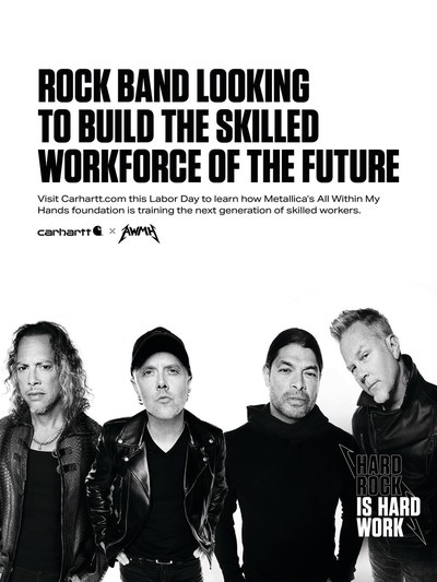 Drawing inspiration from the 1981 “musicians wanted” ad that formed Metallica, Carhartt and All Within My Hands created a national want ad aimed at raising funds and connecting people to workforce education opportunities. The reimagined ad features band members from Metallica with copy that harkens back to the original 1981 ad.