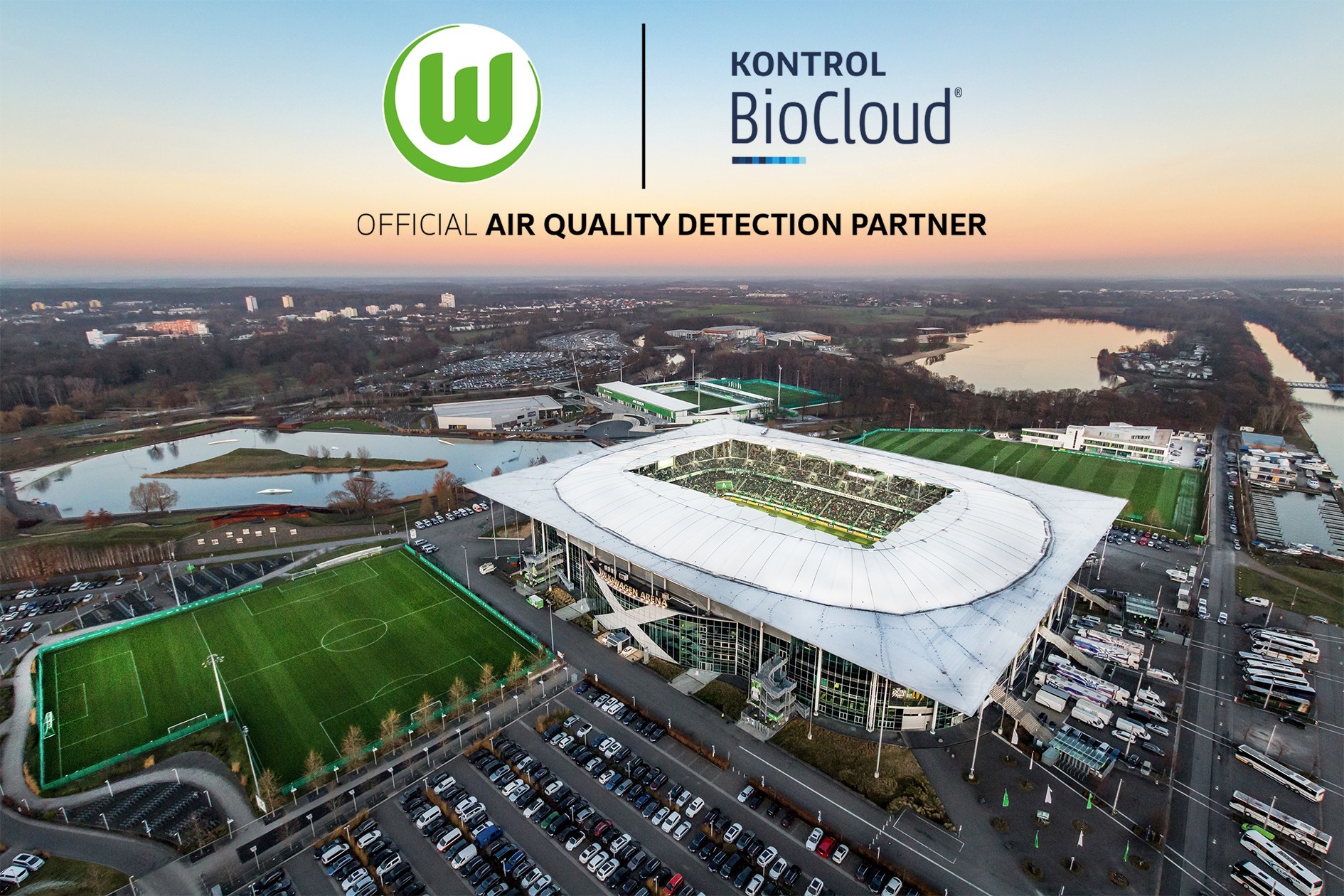 Kontrol BioCloud is the Official Air Quality Detection Partner for professional German Soccer Team VfL Wolfsburg (CNW Group/Kontrol Technologies Corp.)