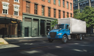 Navistar launches the new fully-electric International eMV Series trucks - now in production and available to order.