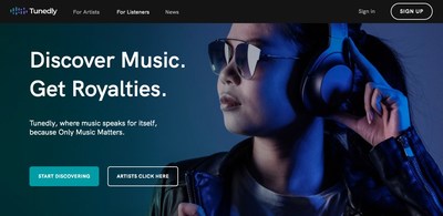 Music listeners can sign up on the Tunedly music discovery app free of charge. If a listeners scouts a future hit, they can earn royalties, cash, merchandise and other prizes.
