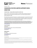 Canadian Utilities Limited Appoints New Director (CNW Group/Canadian Utilities Limited)