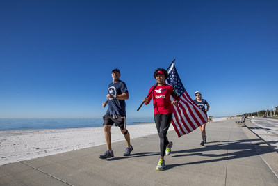 From September 11 through November 11, military veterans and supporters will run, walk, and hike side by side to carry an American flag from New York to Georgia.