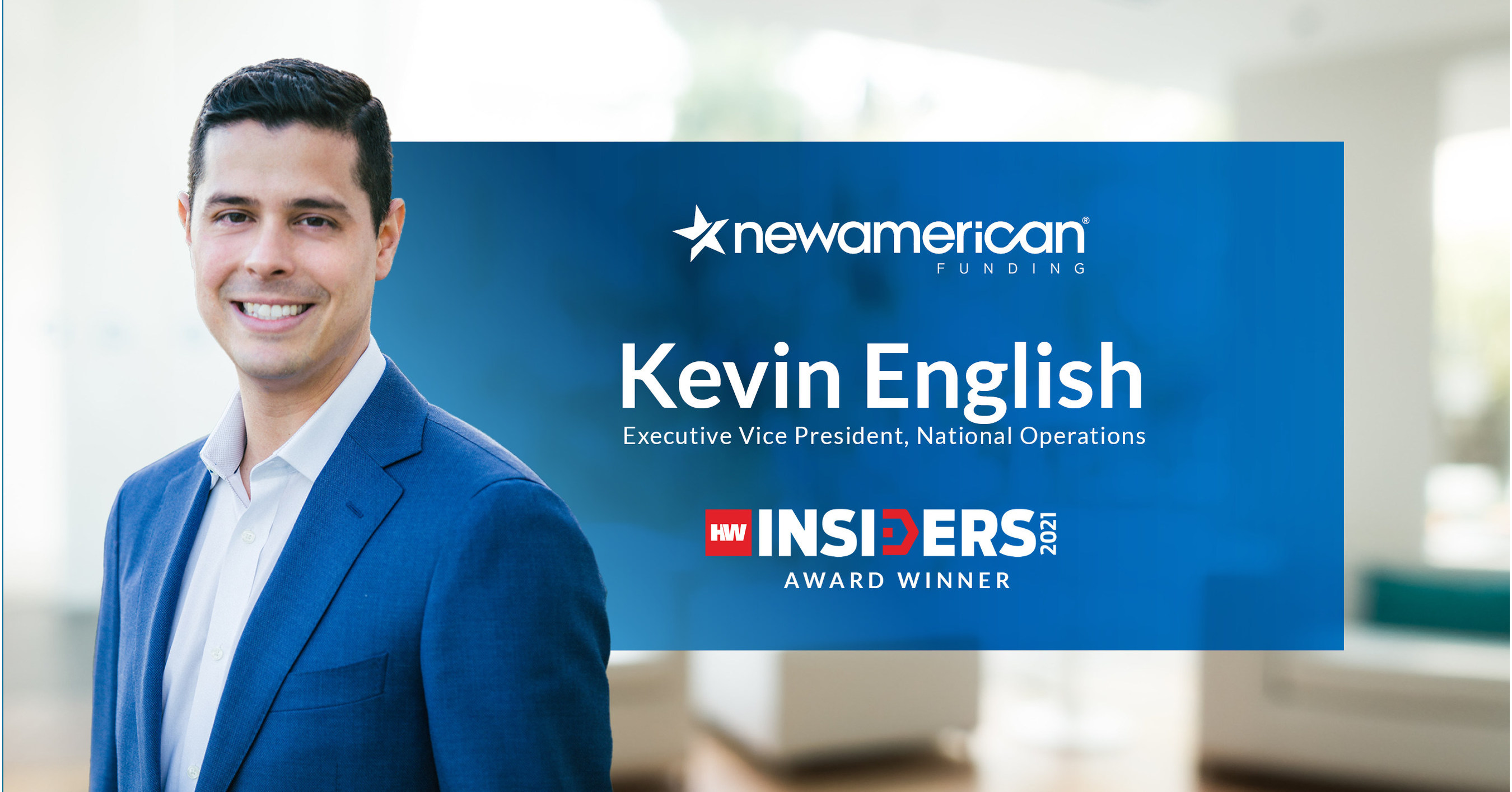 New American Funding's Kevin English Honored as One of Housing's Hidden