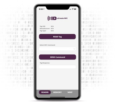 Identiv's uCreate NFC App allows simple near field communication (NFC) tag programming. Use the app to read and write basic commands to NFC Forum tag types 2, 4, and 5. The app is available for Android® and Apple® iOS devices.