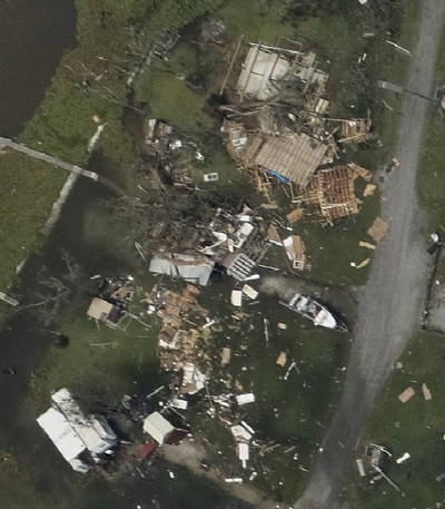 Flattened houses on Grand Isle where Hurricane Ida made its initial landfall. From NOAA.