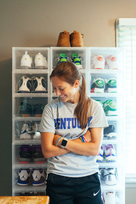 Small-Town Sneakerhead, Chelsea Dortch at home in Elkton, Kentucky. Photo credit: Katie Straughn