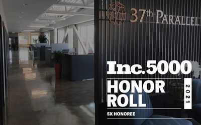 37th Parallel was named to the Inc. 5000 list for the fifth time in the last six years.