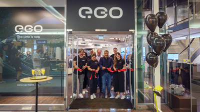 Team e.GO Mobile inaugurating the first e.GO brand store in Dusseldorf, Germany