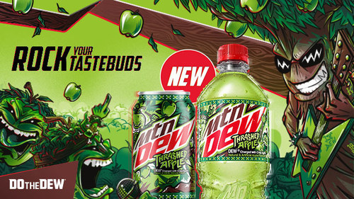 Take A Bite Of New Mtn Dew Thrashed Apple A Crisp Apple Flavor Available Exclusively At The Kroger Family Of Companies