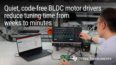 Integrated real-time control enables engineers to spin BLDC motors in less than 10 minutes while making motor systems quieter and as much as 70% smaller