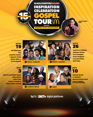 Brought to fans by the Black & Positively Golden movement, McDonald's announces the virtual return of its 15th annual Inspiration Celebration Gospel Tour. Benefitting Ronald McDonald House Charities (RMHC), the four-part concert series, themed 