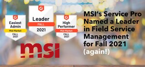 MSI's Service Pro Named a Leader Again in Field Service Management in G2's Fall 2021 Reports