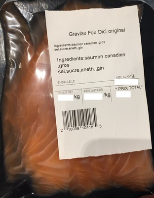 Gravlax Fou d'ici original (Groupe CNW/Ministère de l'Agriculture, des Pêcheries et de l'Alimentation)