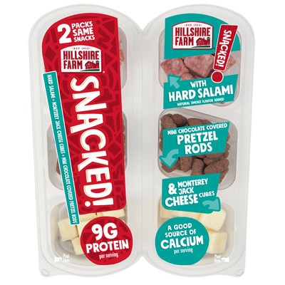 Hillshire Farm® SNACKED! Salami with Mini Chocolate Covered Pretzel Rods and Monterey Jack Cheese