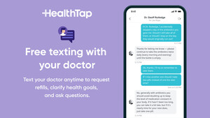 HealthTap Offers Most Complete Primary Care Telehealth Service, Augmenting Primary Care Video Appointments with Free Texting with Primary Care Doctor