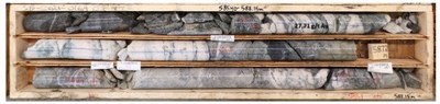 Figure 1: Photo of the 53 Vein intersected at 585.9m depth. (CNW Group/Talisker Resources Ltd) Figure 1: Photo of the 53 Vein intersected at 585.9m depth. (CNW Group/Talisker Resources Ltd)