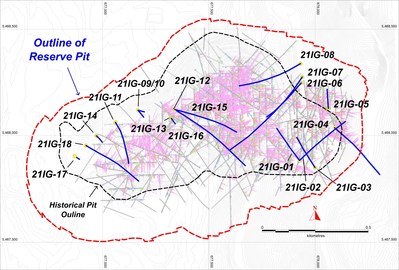 Figure 1: Plan View (Drill Hole Location Map) (CNW Group/Copper Mountain Mining Corporation)