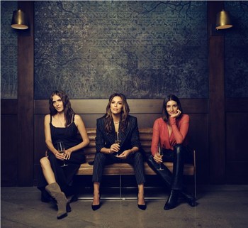 Casa Del Sol, a new tequila brand with authentic Mexican roots and a strong female influence. From left to right Alejandra Pelayo, Casa Del Sol's Head of Production, Eva Longoria, Casa Del Sol Co-founder, and Casa Del Sol's Artesana Tequilera, Mariana Padilla. Photo Credit: Brian Bowen Smith.