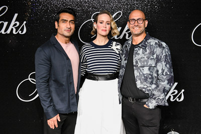 Kumail Nanjiani, Sarah Paulson, and Marc Metrick at Saks' NYFW Party.