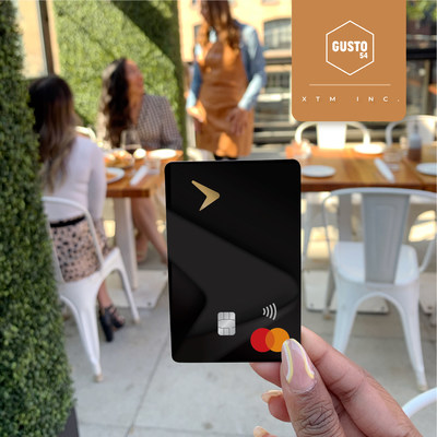 XTM's Tipstoday Earned Gratuity Access solution, in play, replacing cash, at Gusto 54 Restaurants (CNW Group/XTM Inc.)