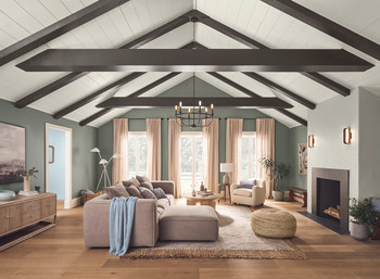 The HGTV Home by Sherwin-Williams 2022 Color Collection of the Year, Softened Refuge, is composed of soft and simple tones inspired by peacefulness with a focus on balanced and meaningful colors that help facilitate tranquility.