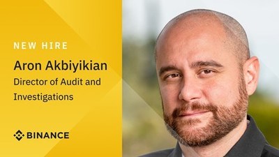 Director of Audit and Investigations Aron Akbiyikian (PRNewsfoto/Binance)