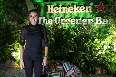 Italian DJ Anfisa Letyago played at the Heineken Greener Bar in Milan on Friday night to celebrate the start of the weekend's racing action at the Formula 1 Heineken Gran Premio d'Italia 2021