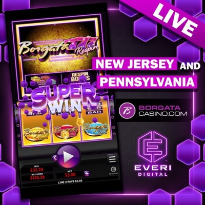 Everi partners with BetMGM to launch the custom-themed game “Borgata 777 Respin.”