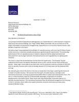 Capital Returns Letter to ARGO Board of Directors