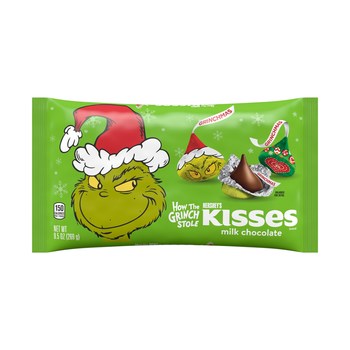 HERSHEY’S KISSES Milk Chocolates with Grinch® Foils
