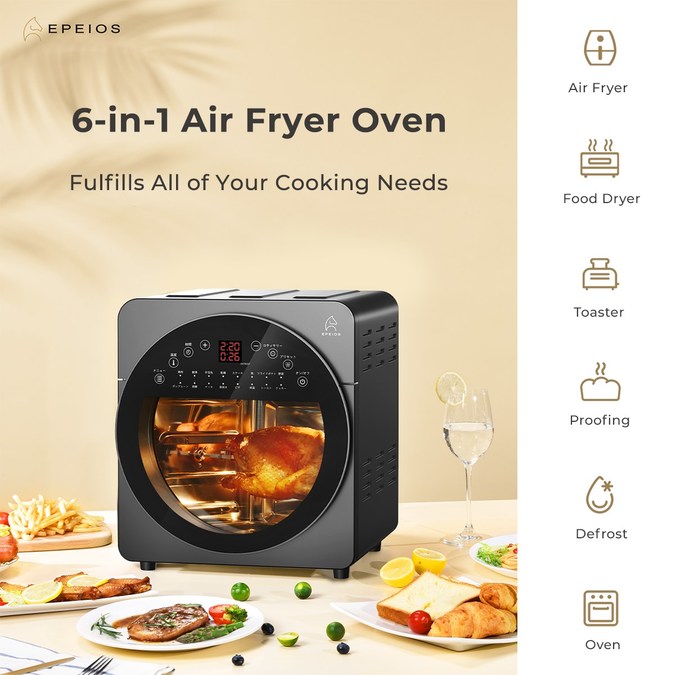 EPEIOS 14-Liter 6-in-1 Air Fryer Oven Makes Cooking A Cinch