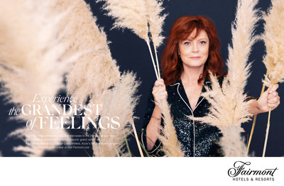 Oscar-winning actress Susan Sarandon stars as Fairmont Hotels & Resorts' Global Ambassador as the leading hotel company debuts its newest global brand campaign, Experience The Grandest of Feelings (CNW Group/Fairmont Hotels & Resorts)