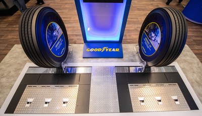 Announced today, Goodyear CheckPoint is more accessible to fleets of all sizes throughout the U.S. and Canada, and will help fleets save on labor, and will also reduce the amount of time needed to do the same inspections done manually by <percent>90%</percent>.