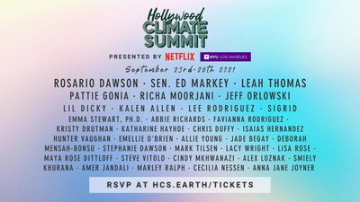 Full speaker lineup for Hollywood Climate Summit 2021.