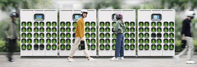 Gogoro’s battery swapping ecosystem is an established leading solution for electric refueling of lightweight urban vehicles. In less than five years, the Company has accumulated over $1 billion in revenue and 400,000+ battery swap subscribers. (PRNewsfoto/Gogoro)