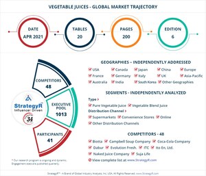 New Analysis from Global Industry Analysts Reveals Steady Growth for Vegetable Juices, with the Market to Reach $47.2 Billion Worldwide by 2026