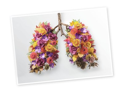 The floral lungs illustrate the progression of PF. (CNW Group/Boehringer Ingelheim (Canada) Ltd.)