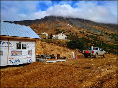 Figure 3. Berg camp construction progress. (CNW Group/Surge Copper Corp.)